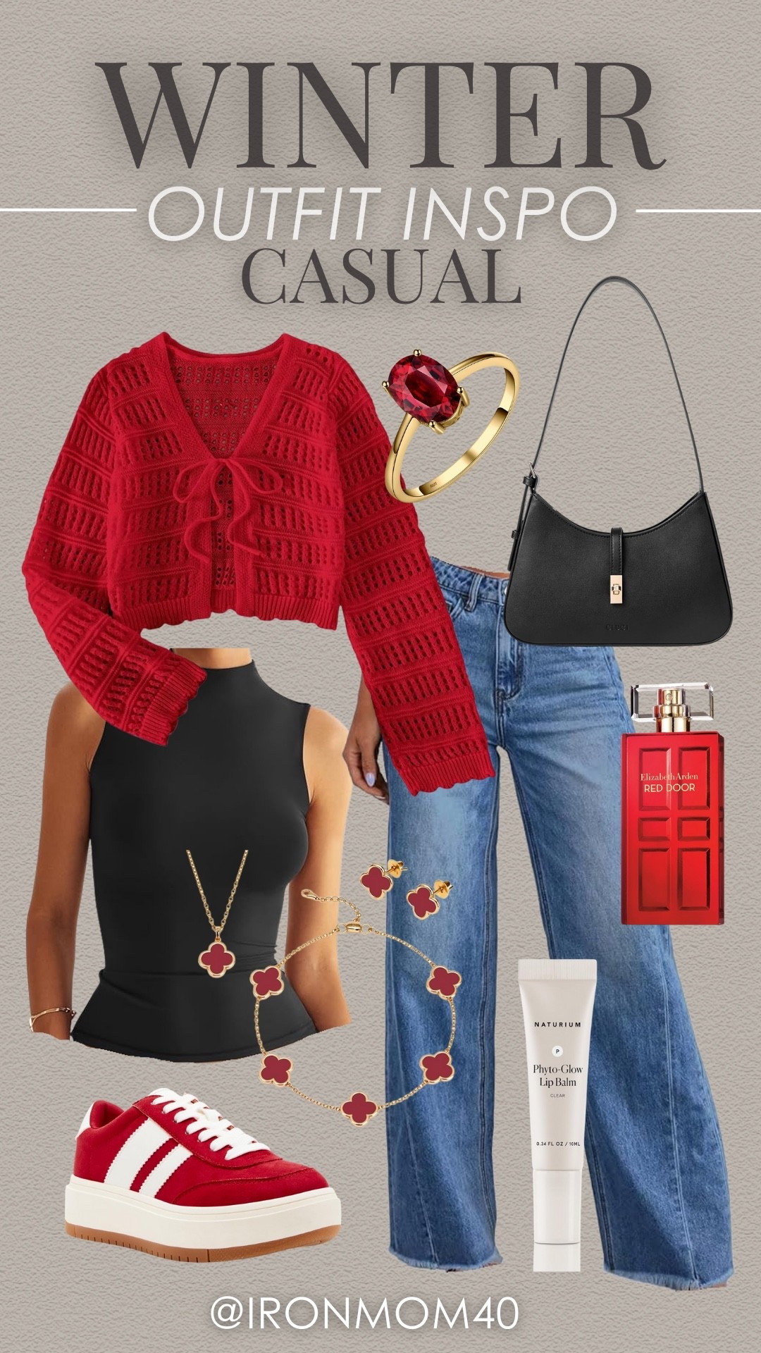 Cozy winter outfit inspo! A pop of color is always a great idea! I’m loving the jewelry set with this look! 

#LTKSeasonal #LTKMidsize #LTKOver40