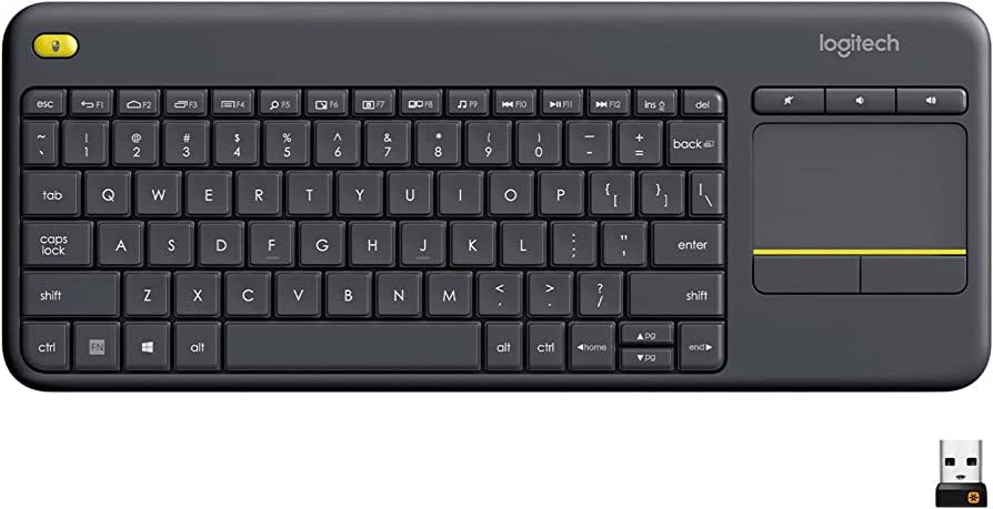 Logitech K400 Plus Wireless Touch TV Keyboard With Easy Media Control and Built-in Touchpad, HTPC... | Amazon (US)