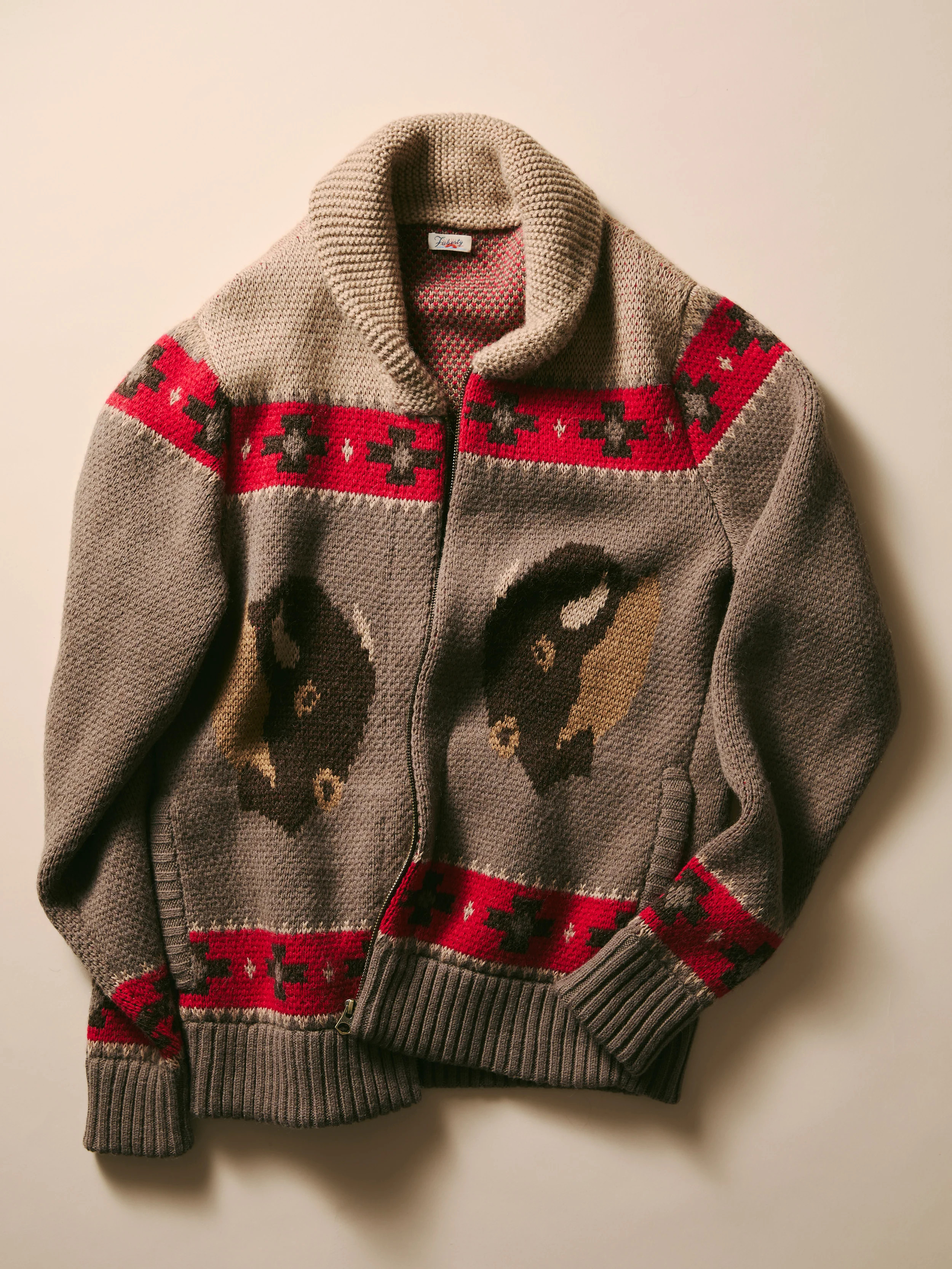 Steven Paul Judd Buffalo Zip Cardigan - Brown Winter Prairie | Faherty