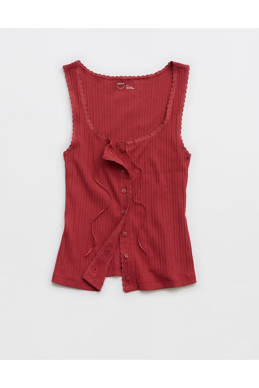 Aerie Sneak Peek Tank Top Women's Summer Burgundy XXS | American Eagle Outfitters (US & CA)