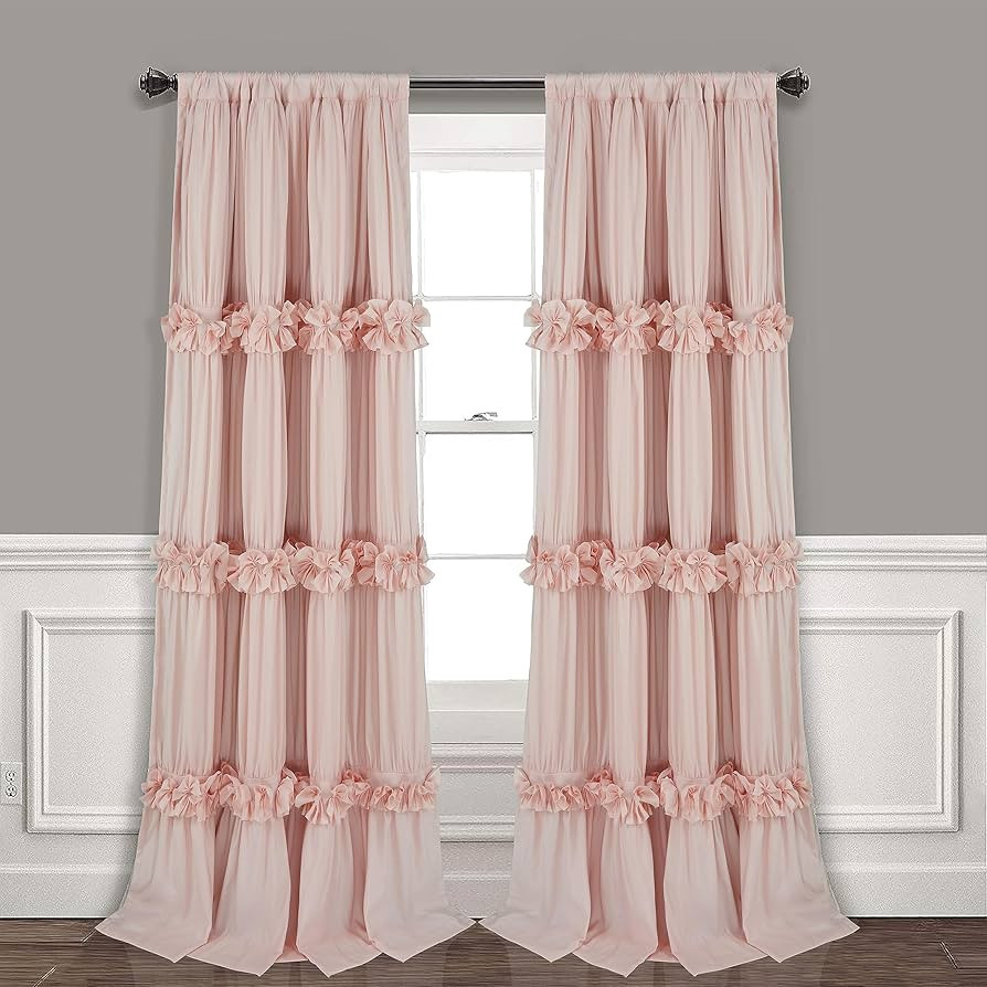 Thermal Insulated Blackout Window Curtains, 54" W x 84" L x 2 Panels, Boho Ruched Window Treatmen... | Amazon (US)