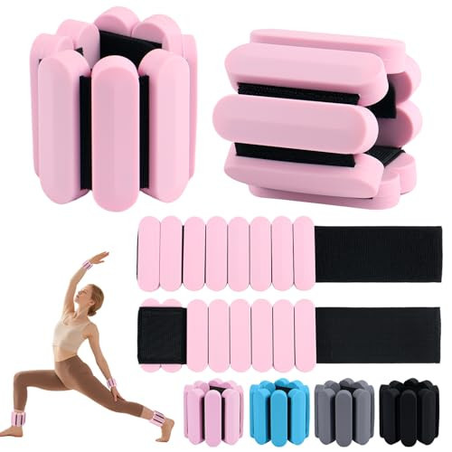 Wrist Weights – Adjustable Ankle Wrist Weights for Women & Men – Set of Weighted Bangles 2 lbs (1 lb Each) | Arm and Leg Weights for Pilates, Yoga, Running & Walking (pink) | Amazon (US)