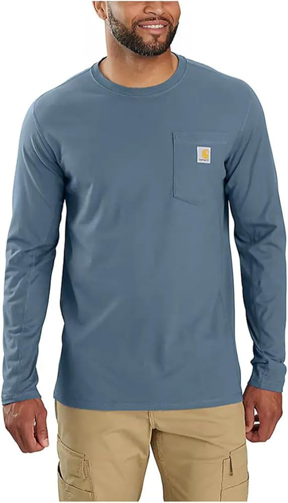 Carhartt Men's Force Relaxed Fit Midweight Long-Sleeve Pocket T-Shirt | Amazon (US)