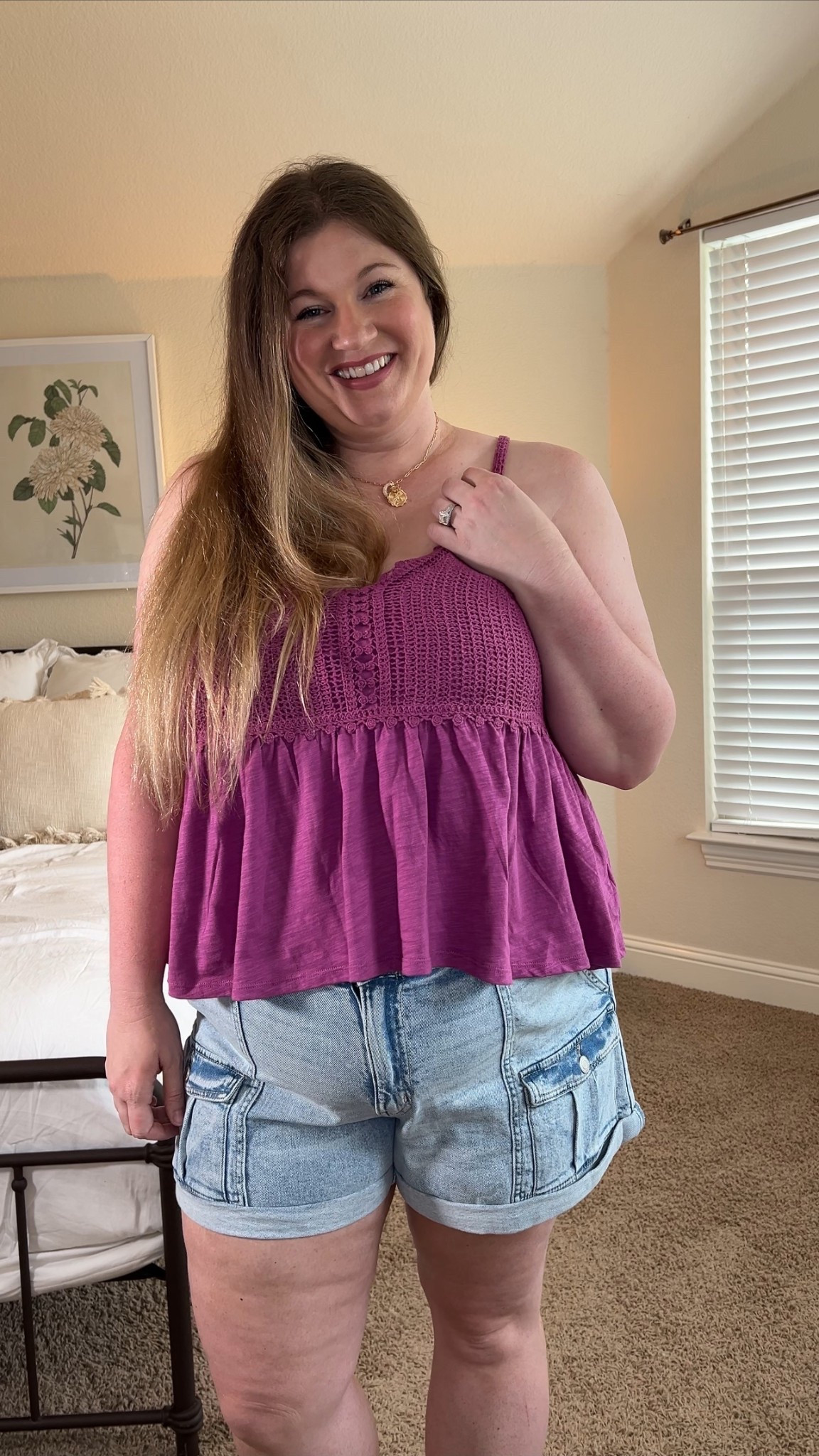 This crochet top is adorable! Comes in a couple different colors and is true to size. 

Summer shirt, summer top, trendy, casual

#LTKFindsUnder50 #LTKSummerEdit #LTKPlusSize