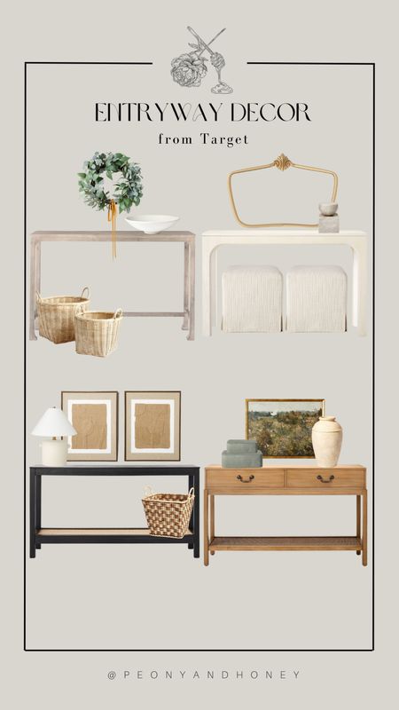 Style your foyer or front entryway with these console tables and home decor from Target! #homedecor #springdecor #entryway #foyer #consoletable #target #targetfinds #furniture 

#LTKSeasonal #LTKFind #LTKhome