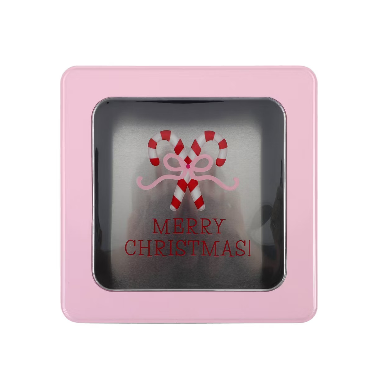 Cook With Color Square Food Storage Tin Candy Cane | Target