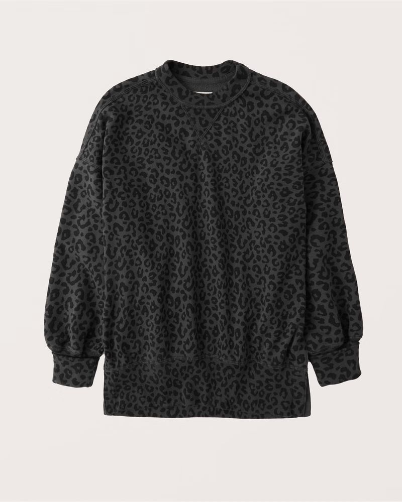 Women's Tunic Crewneck Sweatshirt | Women's Tops | Abercrombie.com | Abercrombie & Fitch (US)