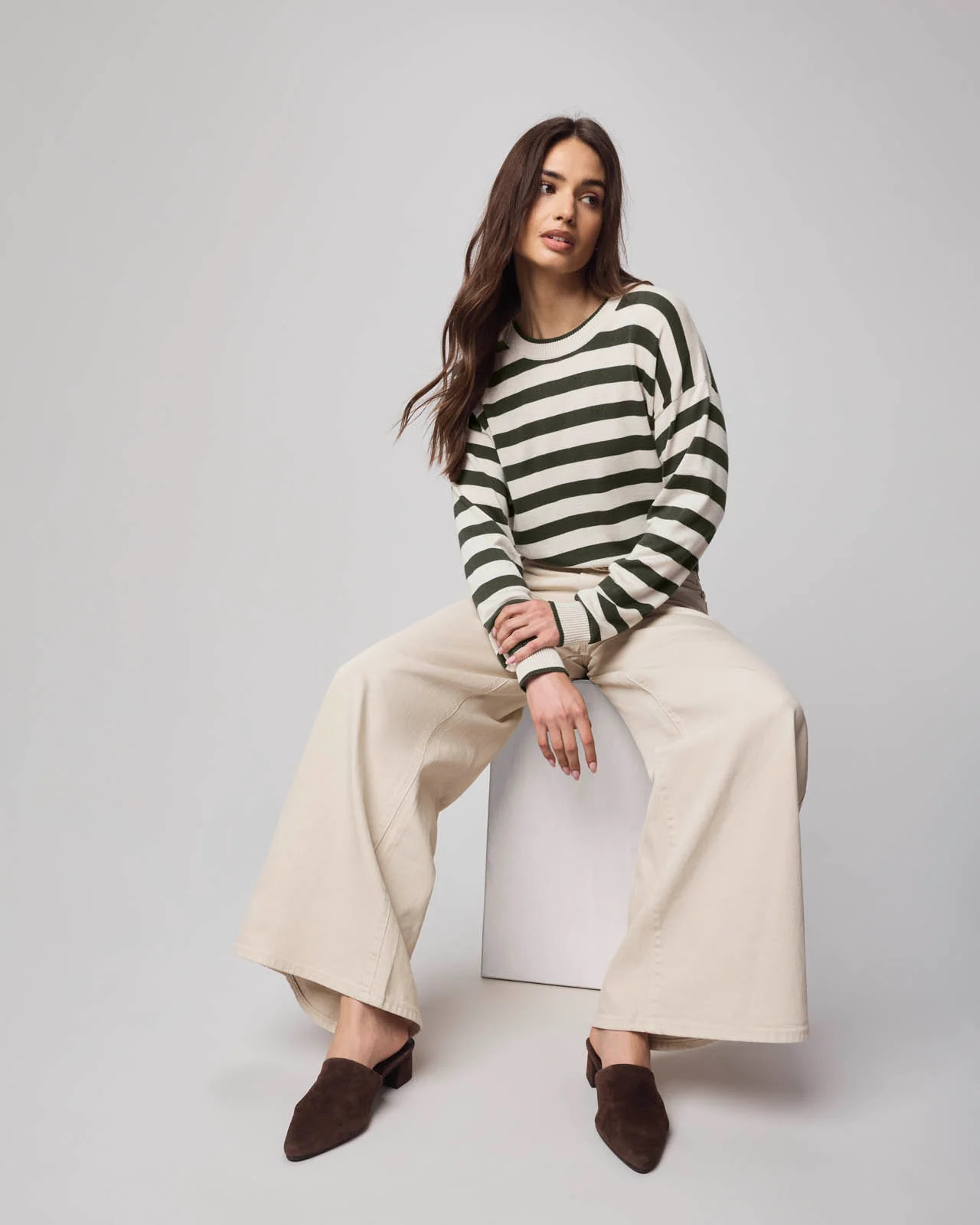 Georgie Cashblend Stripe Pullover Sweater | Splendid