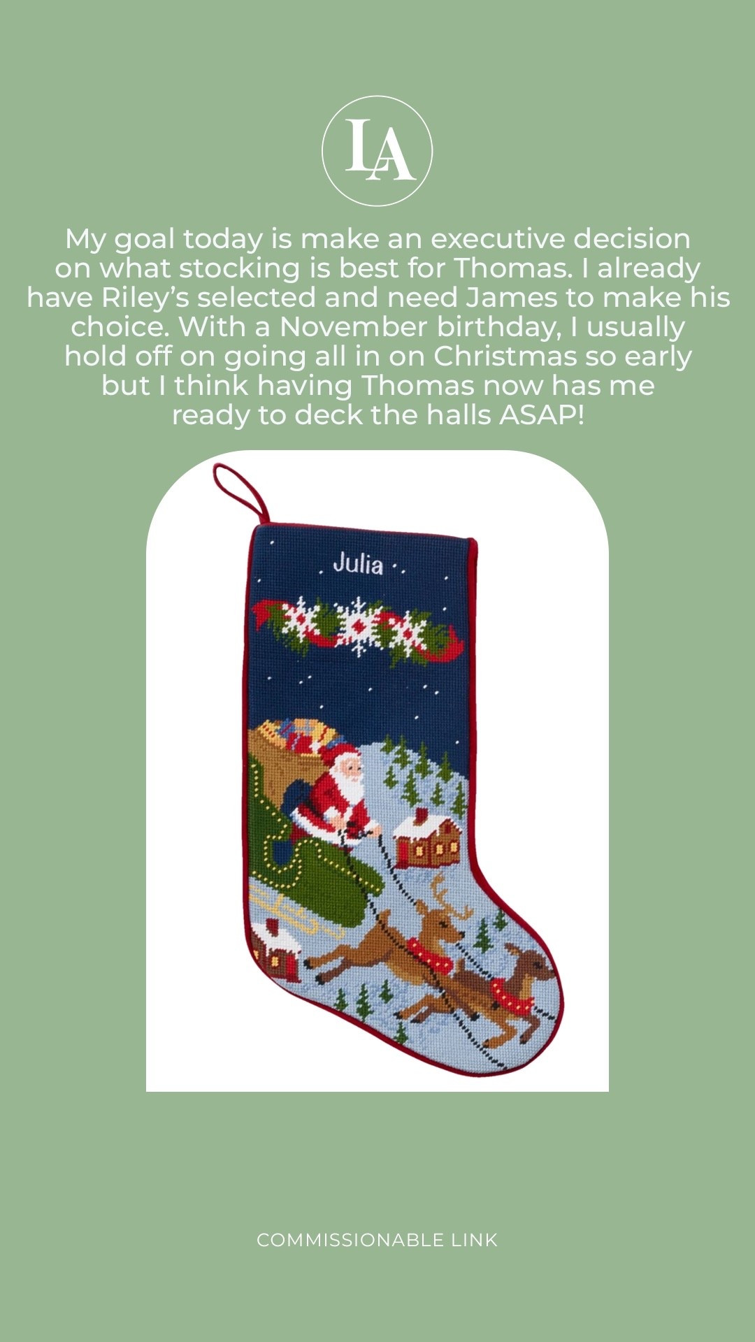LL Bean needlepoint Christmas stocking 

#LTKHoliday