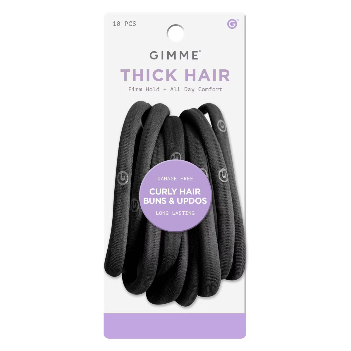 Gimme Beauty Mega Hair Tie Bands - Black - 10ct | Target