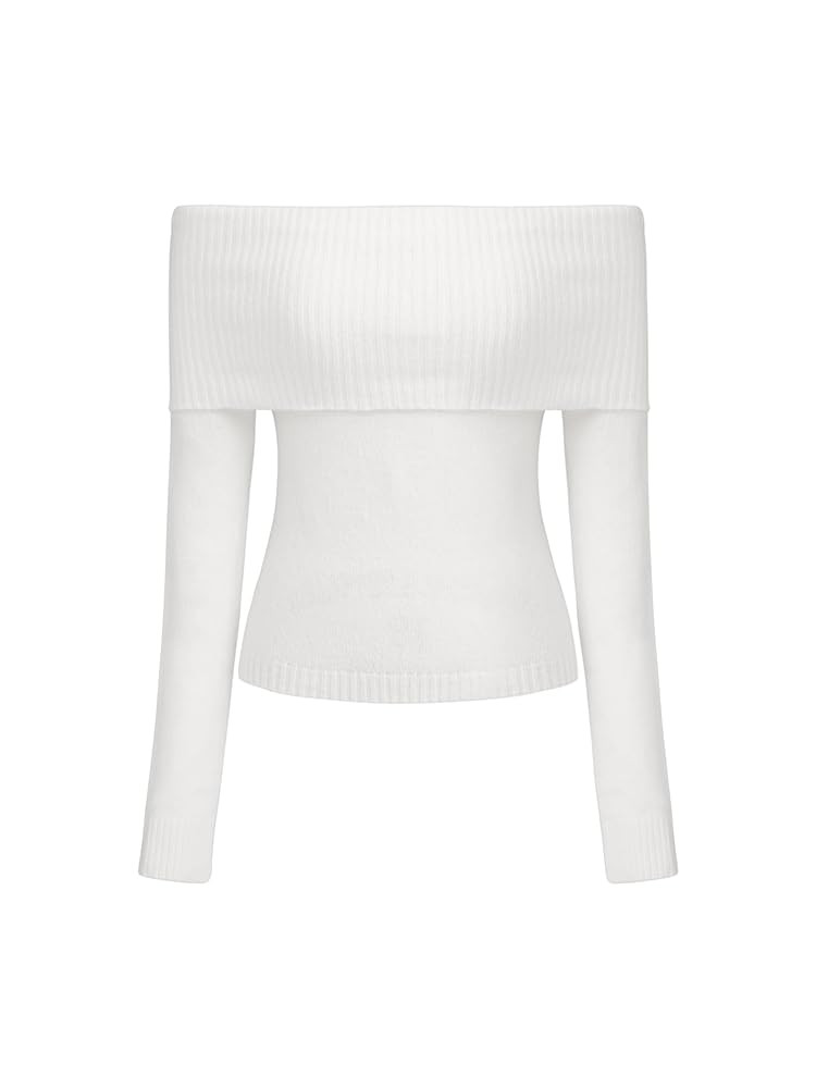 CIDER Women’s Off Shoulder Knitted Long Sleeve Tops Fall Pullover Sweater | Amazon (US)