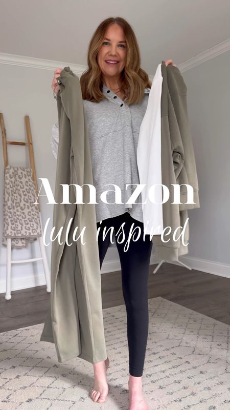 Amazon casual athleisure outfit inspired by my favorite Lulu inspired pieces. I am so blown away by this fabric. It’s so buttery soft with the perfect drape. It would be the most perfect comfy travel outfit. I’m in a medium in both but would prefer a small in the pants.


Lulu inspired, casual outfit ideas, airport outfit, comfy style, softstreme, Amazon outfit, Amazon fashion finds, look for less, how to style wide leg lounge pants, matching set, travel style

#LTKfindsunder50 #LTKover40 #LTKVideo