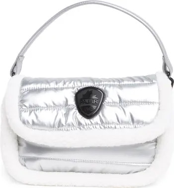 Quilted High Pile Fleece Trimmed Shoulder Bag | Nordstrom Rack