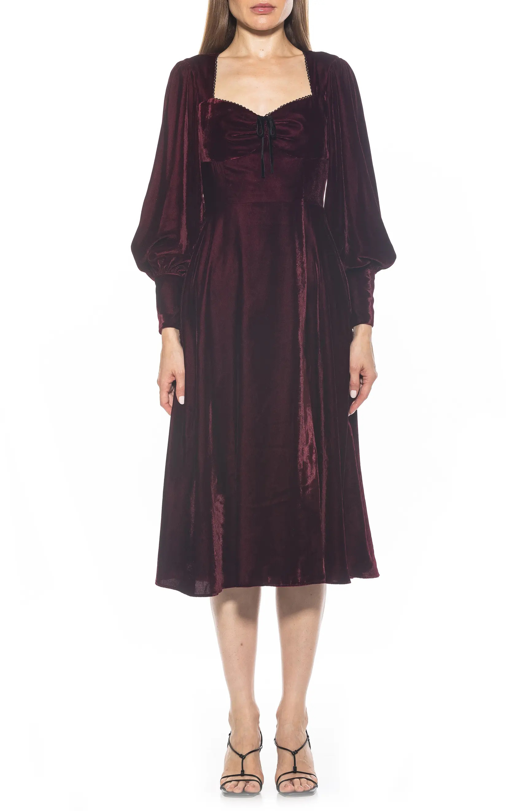 Willa Bishop Sleeve Velour Dress | Nordstrom Rack