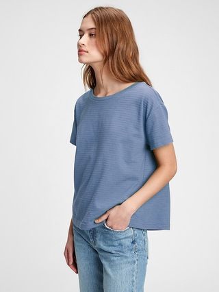 Relaxed Striped Cropped Top | Gap (US)