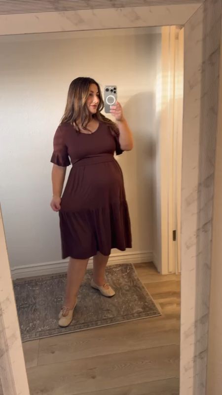 Love this flowy tiered nursing dress!! SO comfortable! 

Size small dress
Flats true to size 

Nursing, postpartum outfits, maternity, bump outfits, petite friendly, first time mom

#LTKBaby #LTKFindsUnder50 #LTKBump