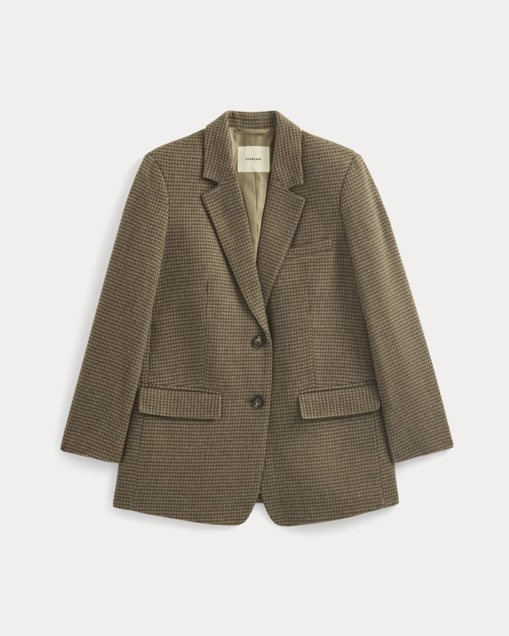 The Oversized Blazer in Wool | Brown Houndstooth | Everlane