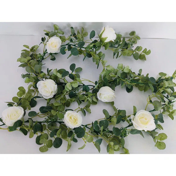 2.3'' in. Lighted Faux Eucalyptus Garland | Wayfair North America