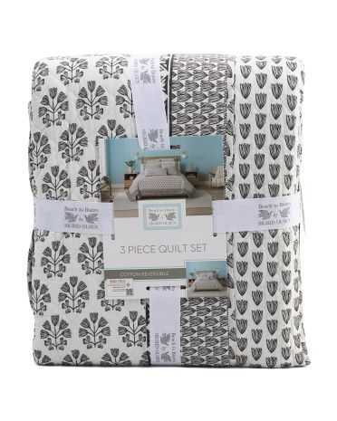 Cotton Block Print Quilt Set | TJ Maxx