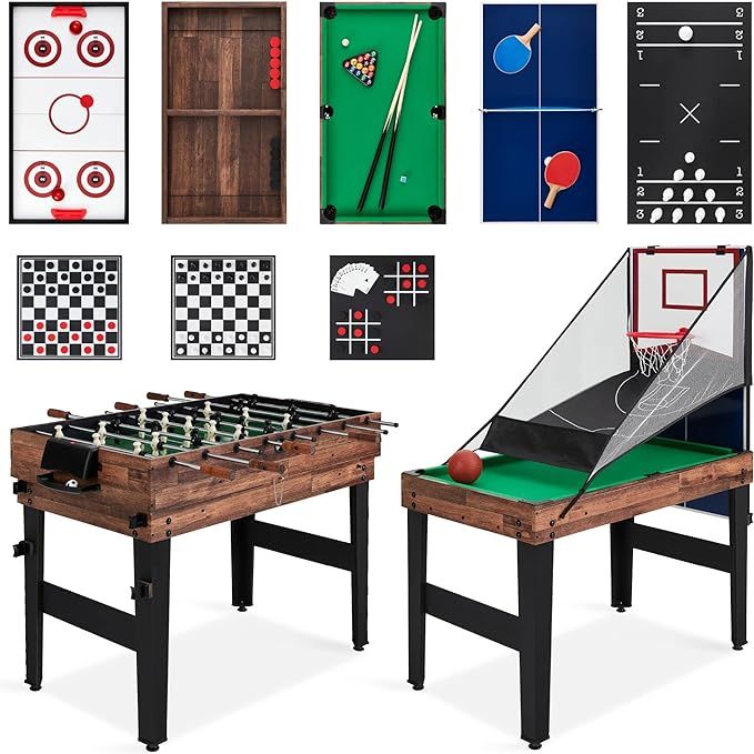 Best Choice Products 13-in-1 Combo Game Table Set for Home, Game Room, Friends & Family w/Ping Po... | Amazon (US)