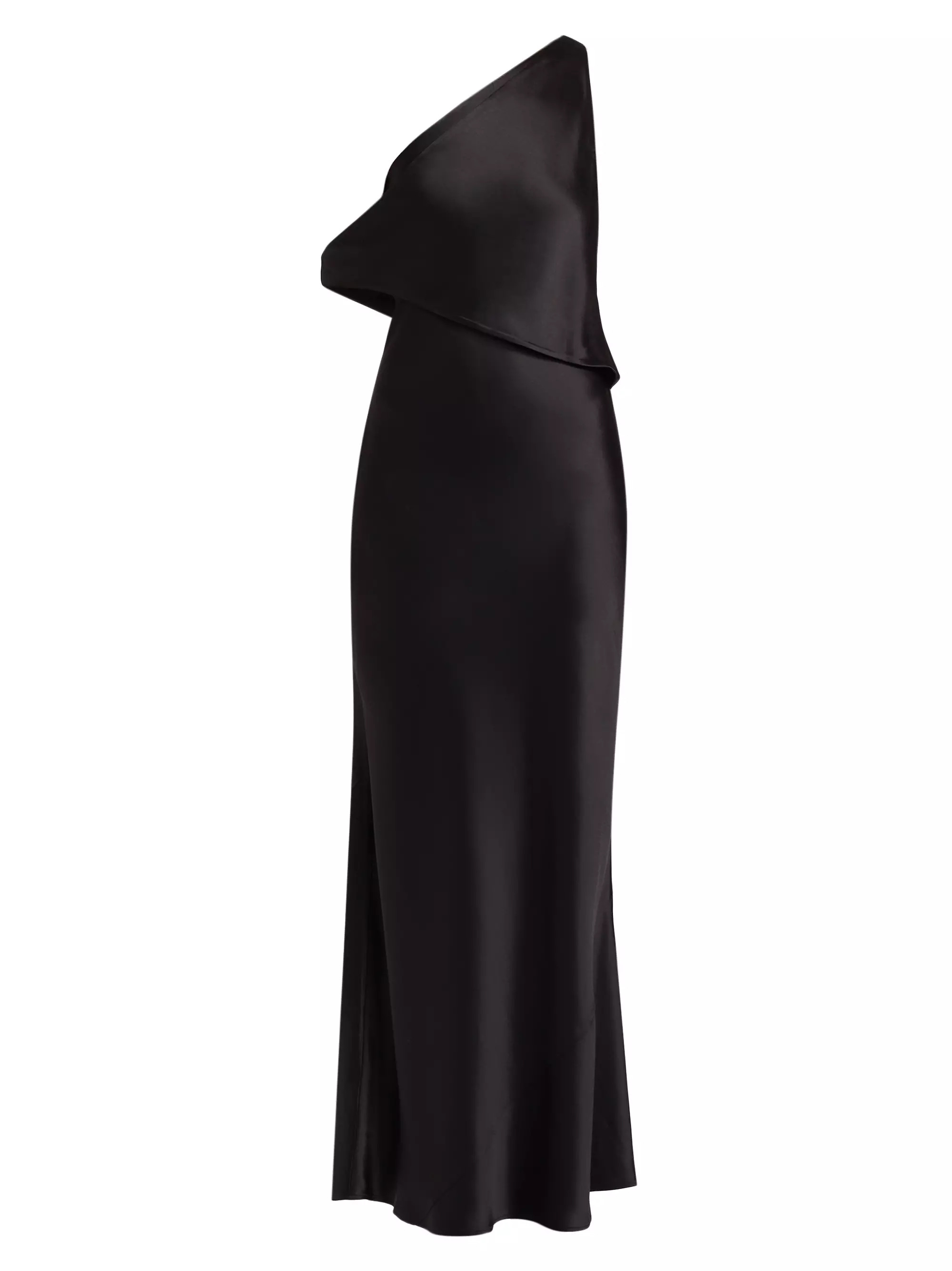 Shop Staud Naomi Draped Satin One-Shoulder Gown | Saks Fifth Avenue | Saks Fifth Avenue