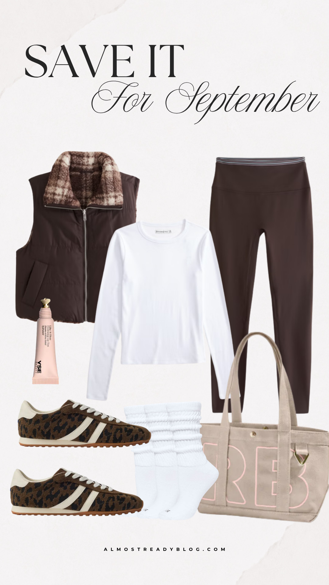 Easy September finds for a casual fall look with cozy layers and rich brown tones. 

September favorites, fall fashion finds, early fall outfit, casual fall style, brown fall outfit, fall layering pieces, leopard print sneakers, brown leggings, fall fashion essentials, September style finds

#LTKootd #LTKActive #LTKOver40