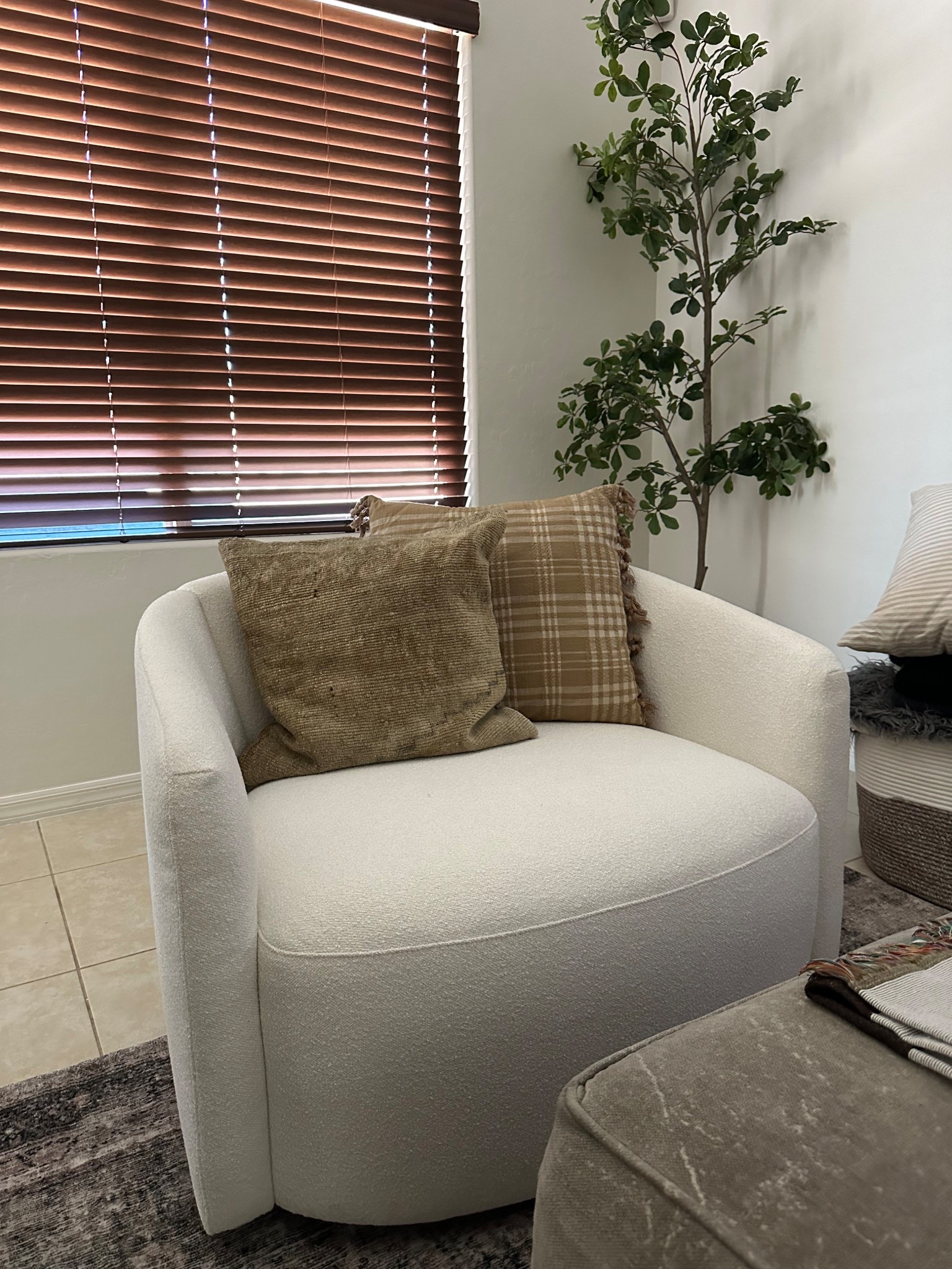 We got the viral swivel chair and it did not disappoint!!! 

Find more content on Instagram @dealdesignco for more sources and daily finds from crate & barrel, CB2, Amber Lewis, Loloi, west elm, pottery barn, rejuvenation, William & Sonoma, amazon, shady lady tree, interior design, home decor, studio mcgee x target, bedroom furniture, living room, bedroom, bedroom styling, restoration hardware, end table, side table, framed art, vintage art, wall decor, area rugs, runners, vintage rug, target finds, sale alert, tj maxx, Marshall’s, home goods, table lamps, threshold, target, wayfair finds, Turkish pillow, Turkish rug, sofa, couch, dining room, high end look for less, kirkland’s, Ballard designs, wayfair, high end look for less, studio mcgee, mcgee and co, target, world market, sofas, loveseat, bench, magnolia, joanna gaines, pillows, pb, pottery barn, nightstand, throw blanket, target, joanna gaines, hearth & hand, floor lamp, world market, faux olive tree, throw pillow, lumbar pillows, arch mirror, brass mirror, floor mirror, designer dupe, counter stools, barstools, coffee table, nightstands, console table, sofa table, dining table, dining chairs, arm chairs, dresser, chest of drawers, Kathy kuo, LuLu and Georgia, Christmas decor, Xmas decorations, holiday, Christmas Eve, NYE, organic, modern, earthy, moody, faux plants, arm chair, wood constole table, nightstand, cabinet, burlwood, candlesticks, slipcover ottoman, floral throw pillow, framed art, home decor, woven basket 

#LTKHome #LTKautumn #LTKSeasonal