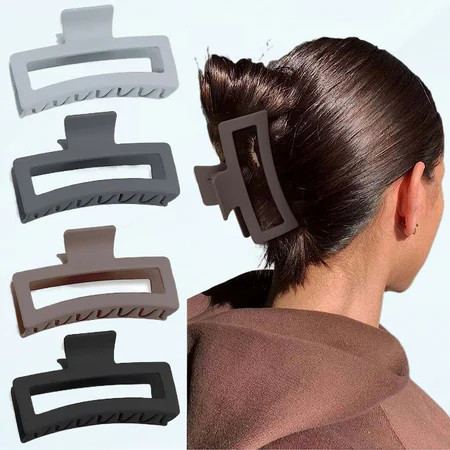 Extra Large Claw Clips for Thick and Long Hair 5 inch Big Hair Claw Clips for Women Girls 90's Non-slip Jumbo Claw Clips Strong Hold XXL Giant Hair Clamps | Walmart (US)