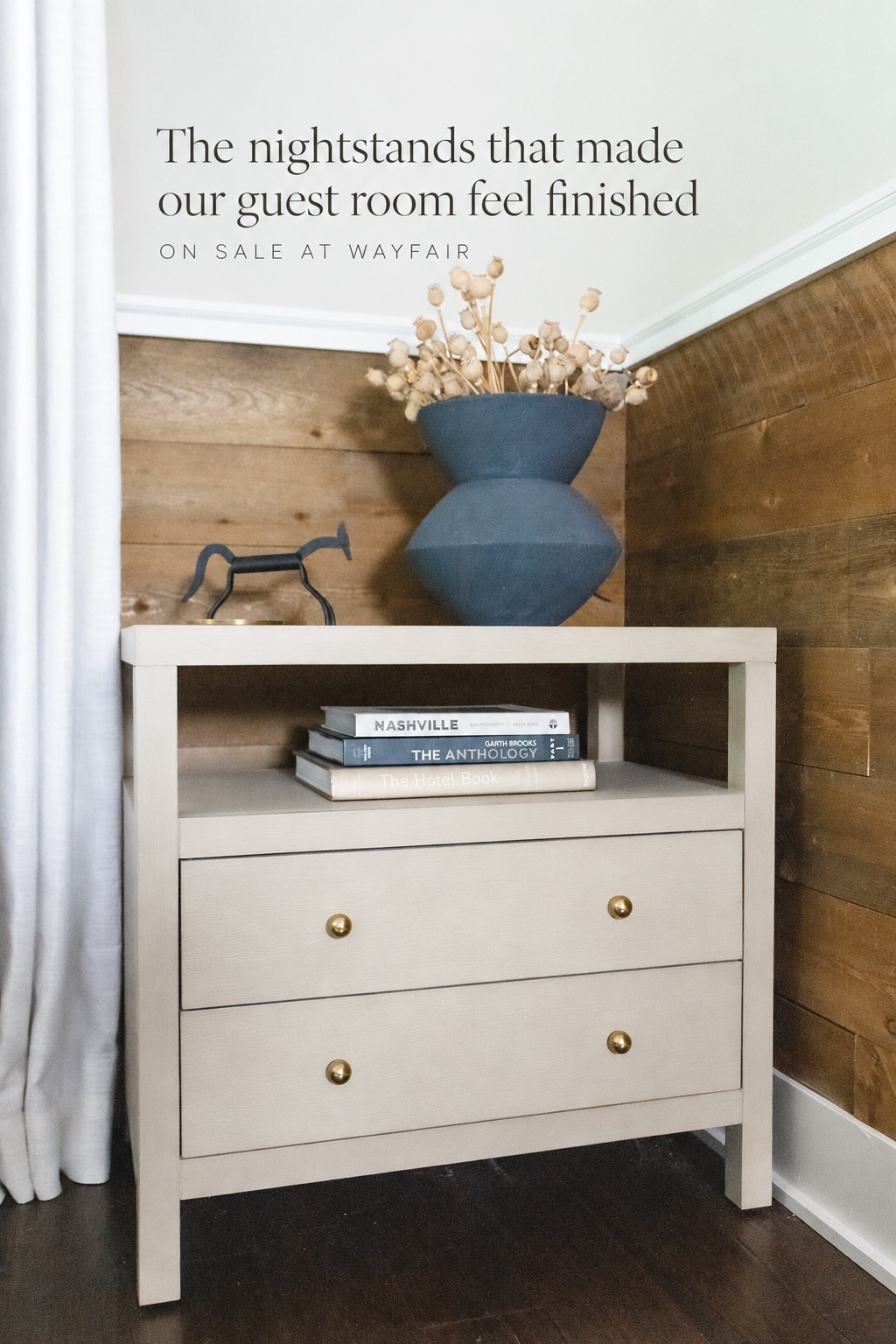 The Nightstands That Made Our Guest Room Feel Finished

These nightstands brought the perfect finishing touch to our guest room. I love the warm antique taupe finish, clean lines, open shelf and hidden storage—they give the room that collected, high-end look while still being so functional. They’re currently on sale at Wayfair! Shop them below.

#LTKHome #LTKSaleAlert