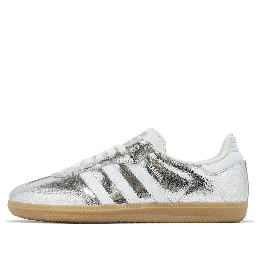 (WMNS) adidas Samba OG 'Silver Metallic Cracked Leather' | KICKS CREW