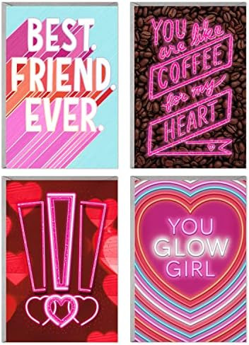 Hallmark Valentines Day Cards, Galentines Day Cards Assortment (4 Cards with Envelopes) | Amazon (US)