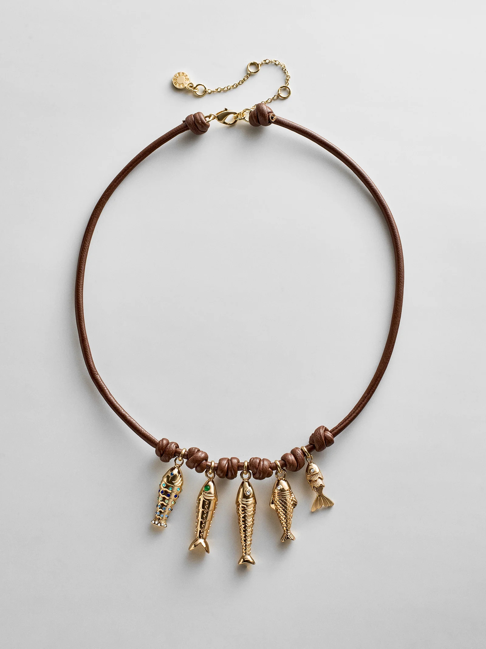 High Tide Fish Collar Necklace - Brown | BaubleBar