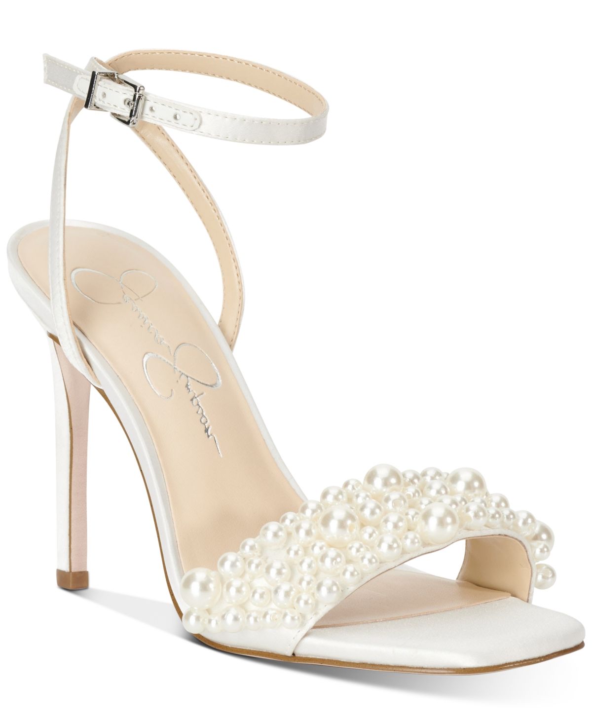 Jessica Simpson Women's Omilira Imitation Pearl High-Heel Dress Sandals Women's Shoes | Macys (US)