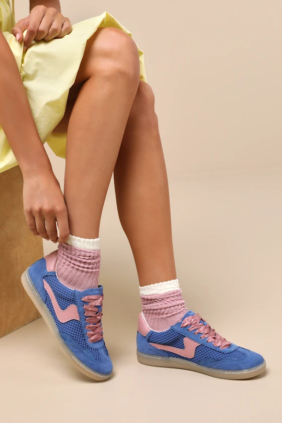 Notice Royal Blue Woven Mesh Sneakers | Lulus