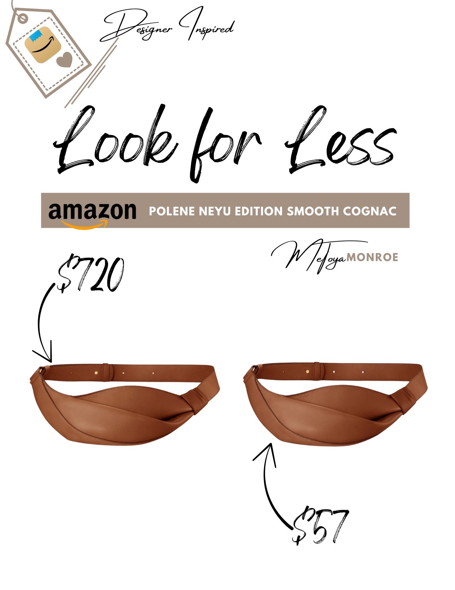 Amazon Designer Inspired Polene Neyu Smooth Leather Bag! It’s soo good and a great look for less option! 