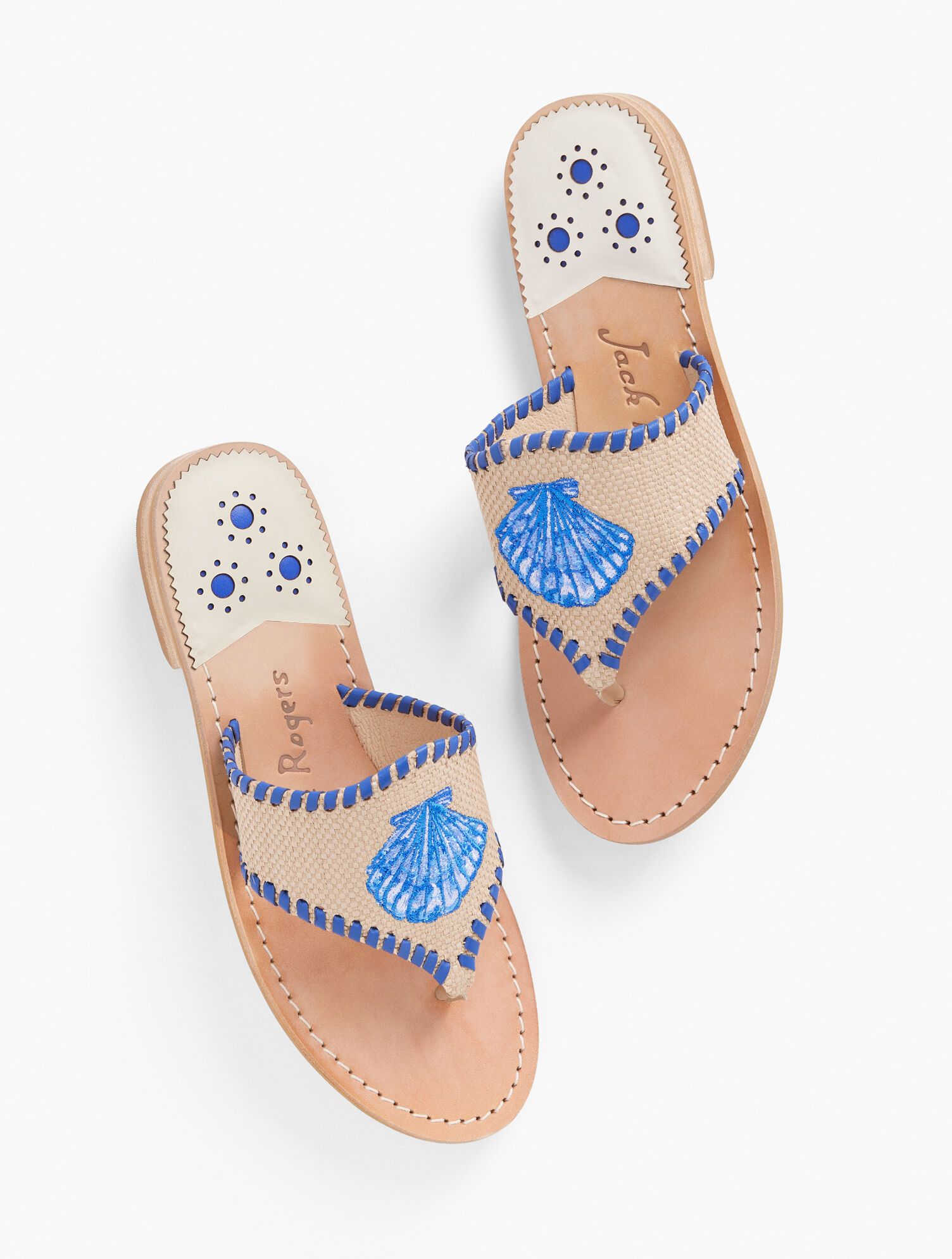 Jack Rogers® For Talbots Shell Embroidered Sandals | Talbots