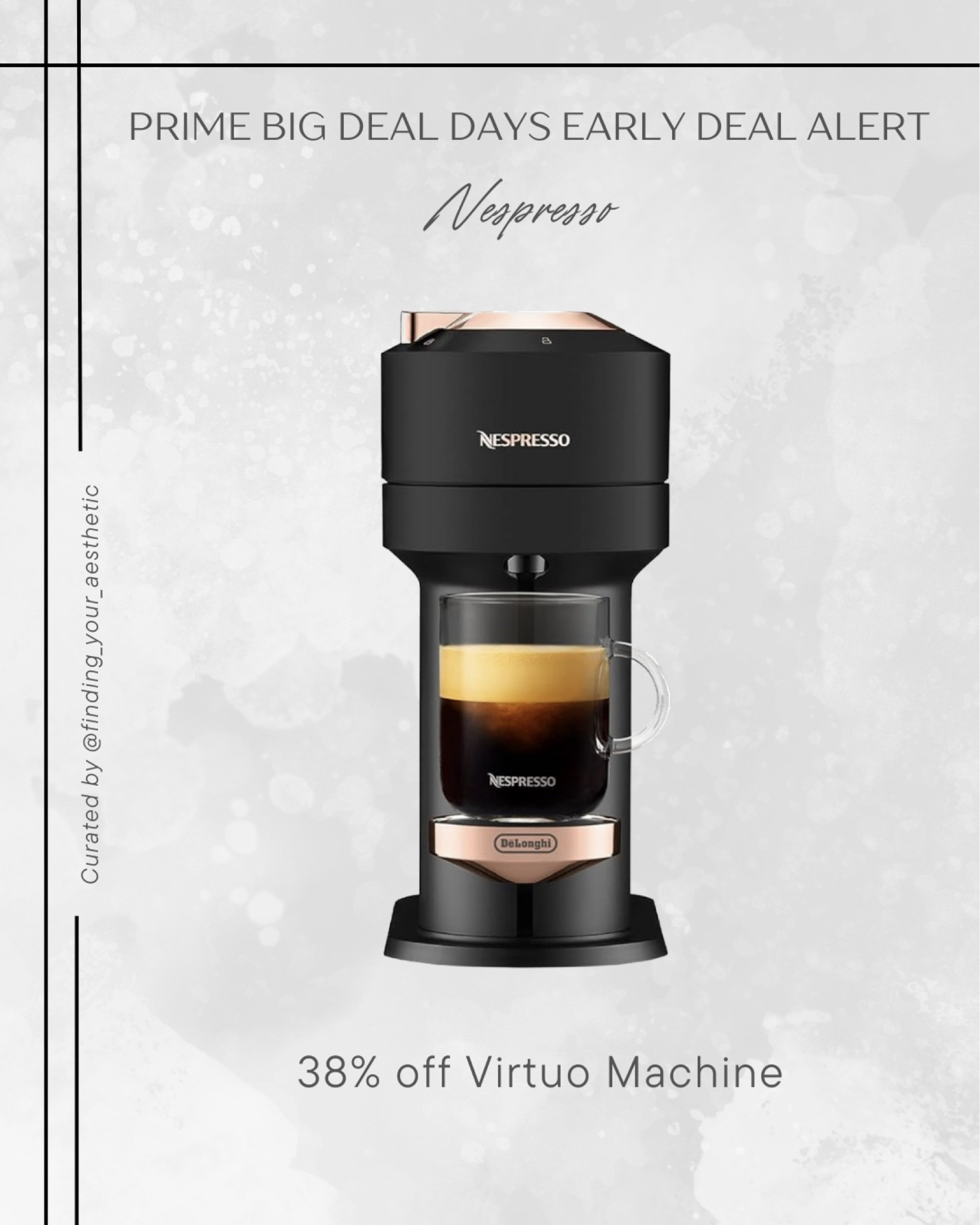 Early Prime Big Deal Days Deal - Nespresso Virtuo Coffee Machine 38% off! 

If you are looking for a quick, easy pod coffee solution, Nespresso is my go-to for ease and great taste. This is a great deal on the Virtuo line machine which brews both coffee and espresso. 

Coffee system, Amazon deals, prime deals, Amazon kitchen, kitchen appliances, kitchen gadgets, found it on Amazon, Amazon home, gift ideas for the home

#LTKGiftGuide #LTKhome #LTKxPrime
