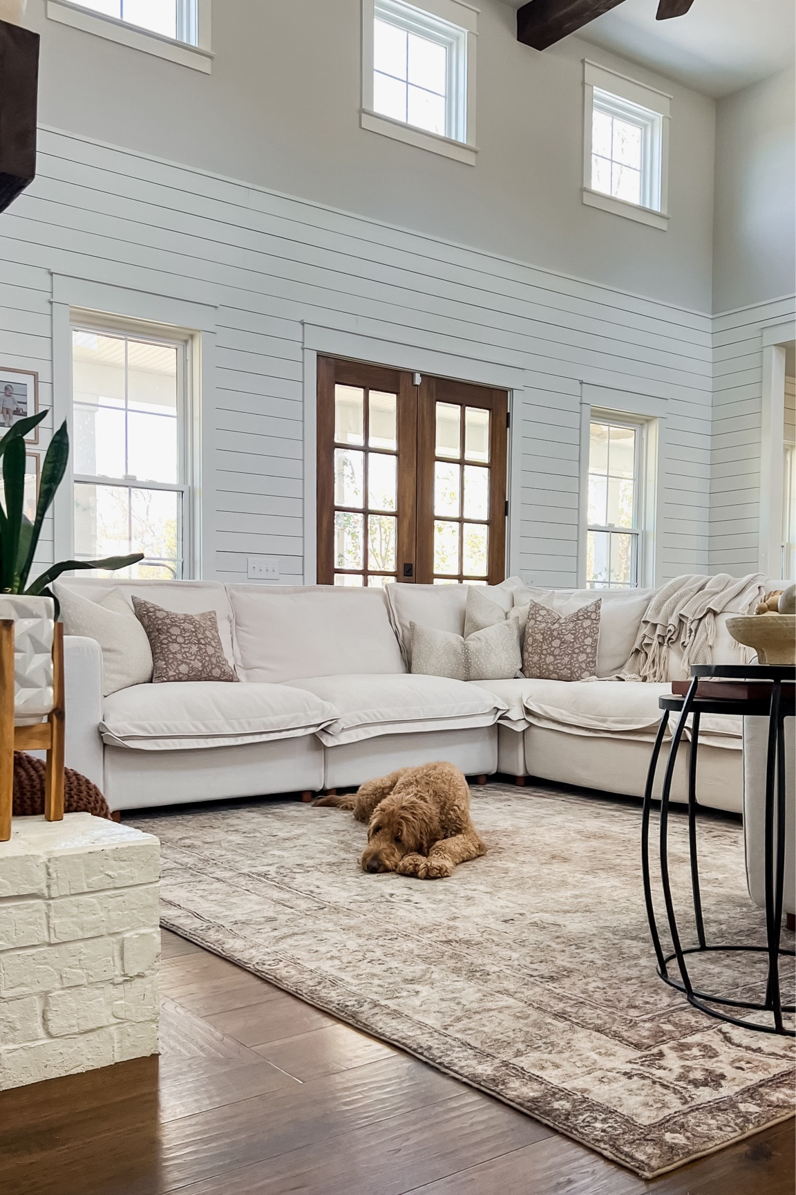 I finally got a white sofa and I am so excited about this one! I’ve had my eye on it for over a year and finally went for it. It has all the bells and whistles! It is completely modular so you can do any layout you want – a U-shaped sectional, an L-shaped sectional, Two individual couches, the pieces can even stand alone as their own chair or you can turn one into an ottoman/coffee table. The options are truly endless! They also have reclining options so I picked two pieces to recline their electronic and come with the remote control and include a place to charge your devices. On top of all that? All of the fabric is high-performance, stain resistant and removable so it can be washed if needed! I can’t wait to see all this couch do. And yes, it is soooo comfy! The cushions have a firm side and a soft side so you can choose to your likeness! This is also my favorite rug in my whole house. I love the colors and it is ultra soft! I have the color antique sage. I linked it in three places but usually I find the best prices on Amazon. I’m so excited with this new change to our living room decor!

#LTKHome #LTKStyleTip #LTKSeasonal