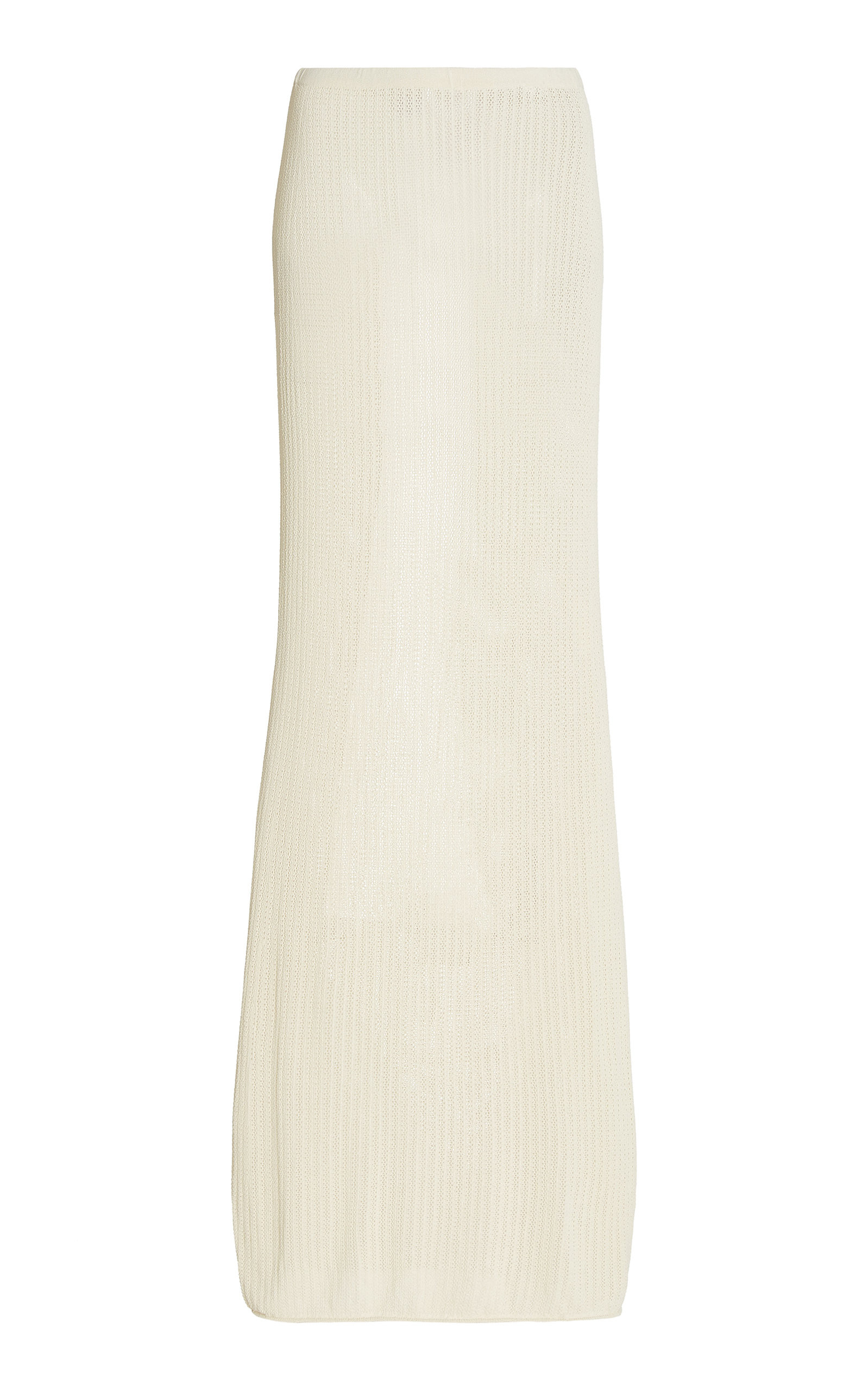 Leset - Women's Jasmine Pointelle-Knit Maxi Skirt - White - Moda Operandi | Moda Operandi (Global)