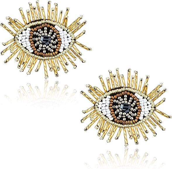 Bird Beaded Earrings Colorful Bead Drop Earrings Fashion Statement Handmade Dangle Earrings for W... | Amazon (US)