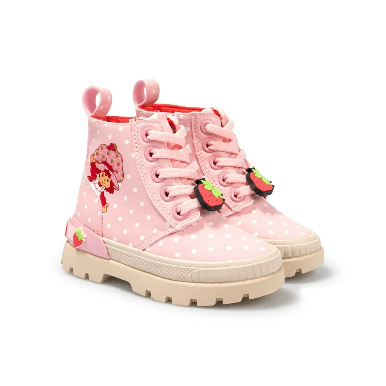 Strawberry Shortcake Toddler Girls Combat Boots - Walmart.com | Walmart (US)