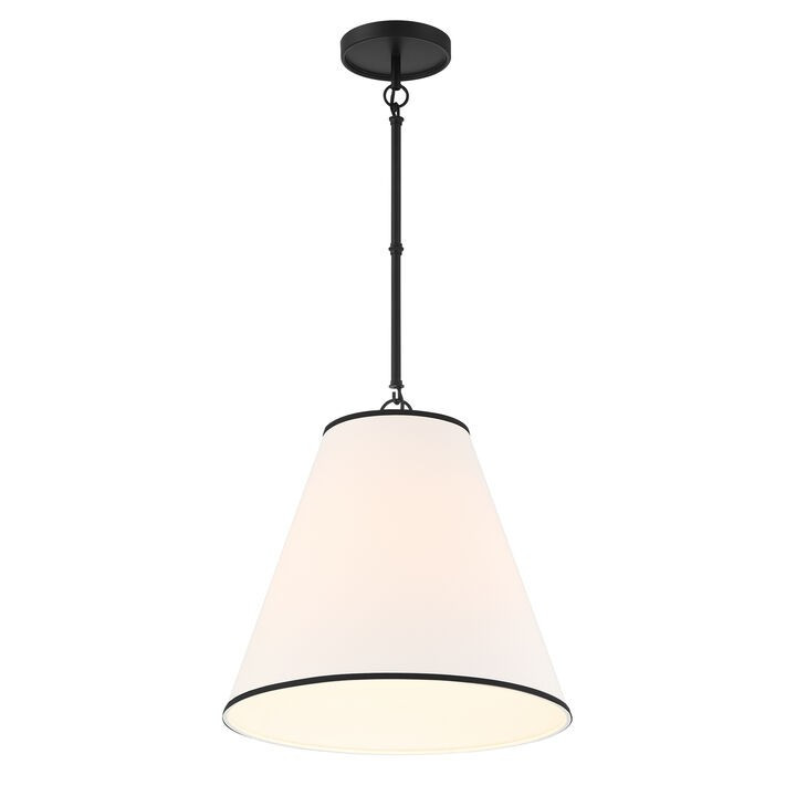Luca Large Conical Pendant, Matte Black | Lights.com