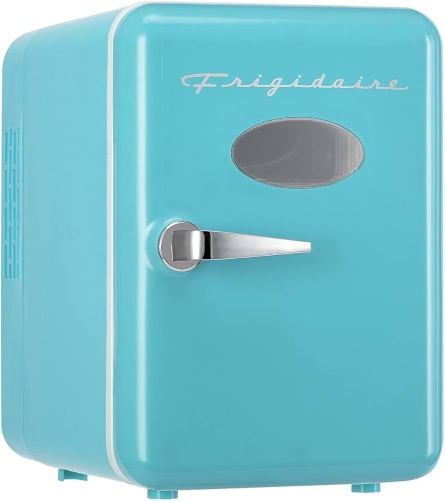 Frigidaire EFMIS137-BLUE Retro Mini Personal Fridge Cooler, Holds up to 6 Cans, Portable for Car,... | Amazon (US)