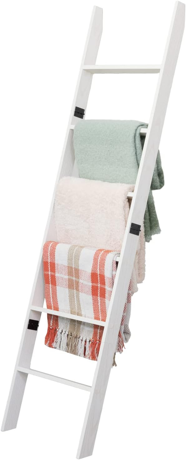 Amazon.com: RELODECOR 6-Foot Wall Leaning Blanket Ladder, Laminate Snag Free Construction (White)... | Amazon (US)