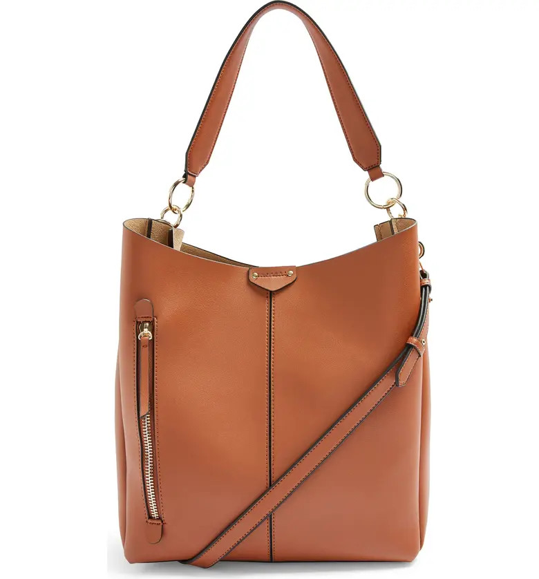 Hugo Zip Faux Leather Hobo Bag | Nordstrom