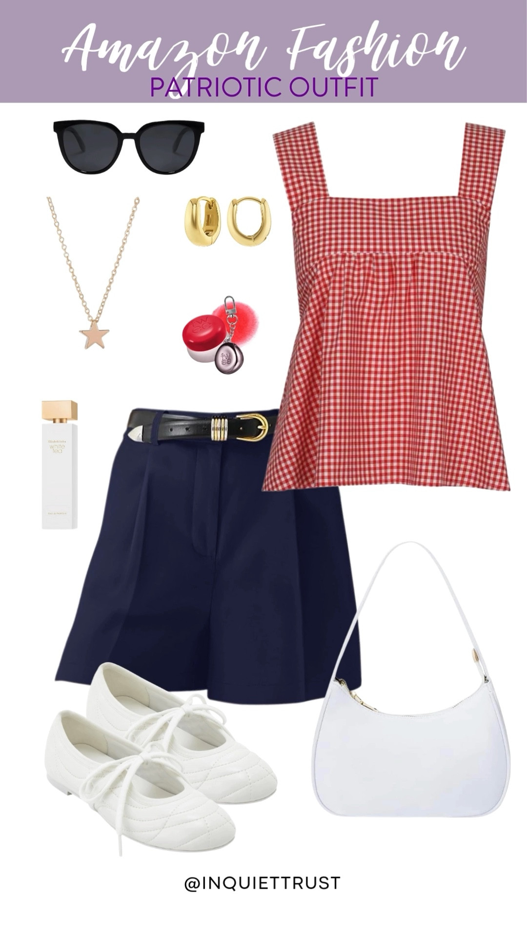 Get your outfit like it's from your Pinterest board when you celebrate the 4th of July this season! All you need is a mix and match of red, blue, and white pieces from Amazon.
#preppylook #casualchic #everydayoutfit #capsulewardrobe

#LTKSeasonal #LTKStyleTip #LTKU
