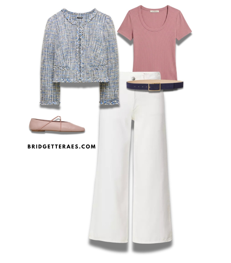 If you’re looking for a polished alternative to traditional work pants, cropped wide-leg white jeans offer the perfect balance of structure and ease.  The result is comfortable, sophisticated, and ideal for offices where you want to look polished without feeling overly formal. 

 #LTKWorkwear