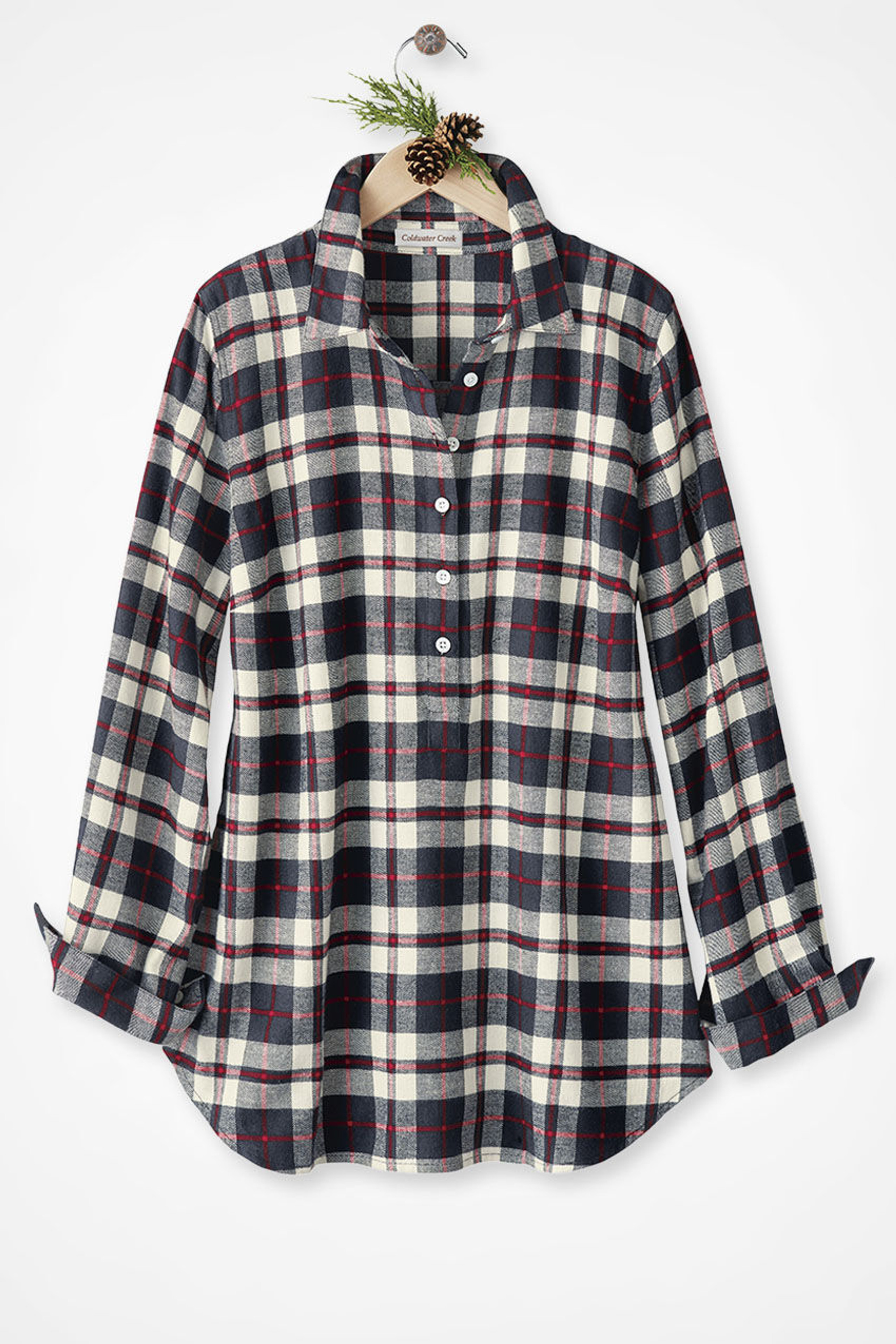 Joyful Celebration Plaid Tunic | Coldwater Creek