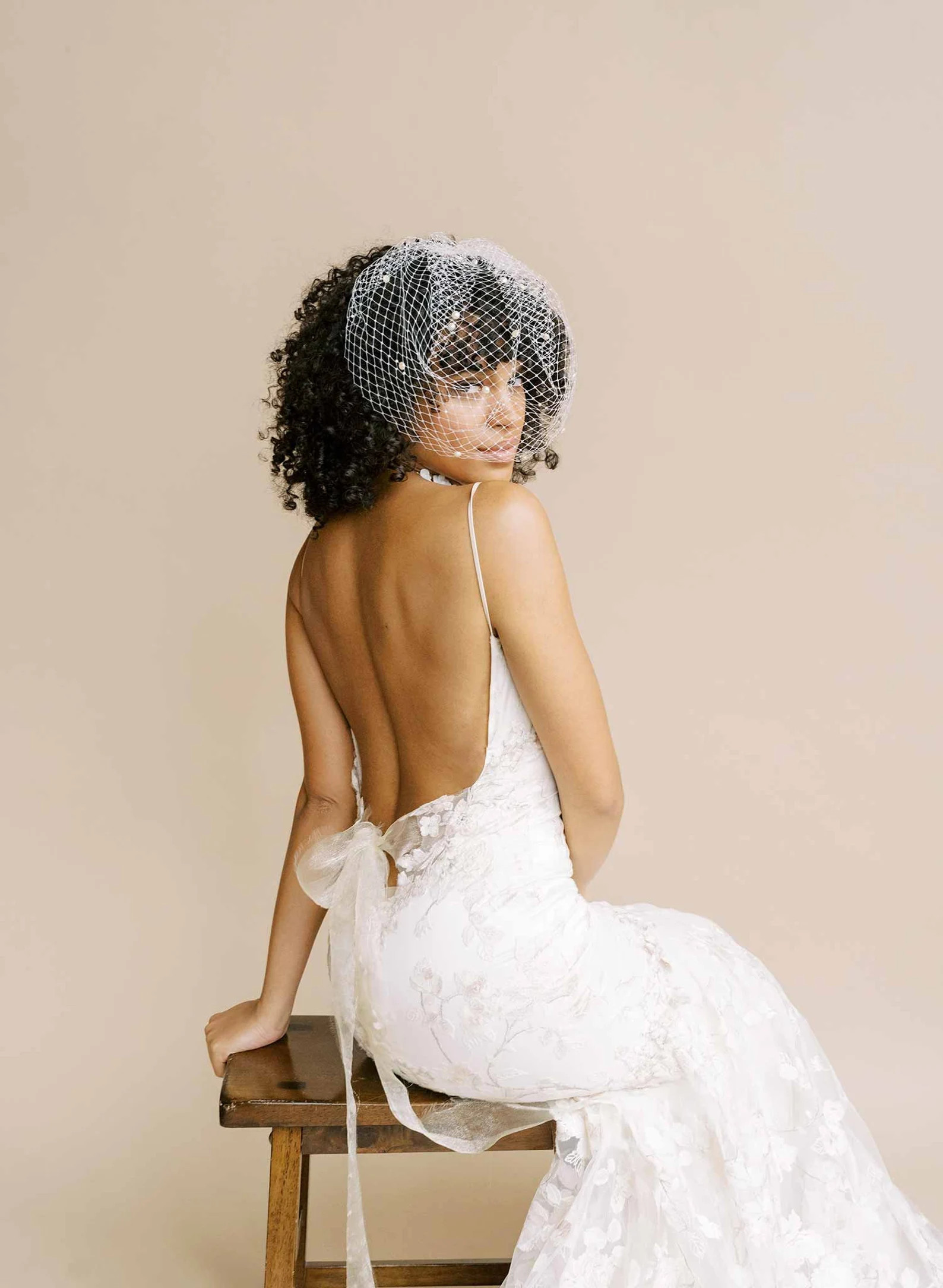 Bridal Birdcage Wedding Veil With Pearls Pearl Adorned Birdcage Veil Style 2165 - Etsy | Etsy (US)