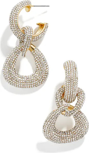 BaubleBar Pavé Crystal Link Drop Earrings | Nordstrom | Nordstrom